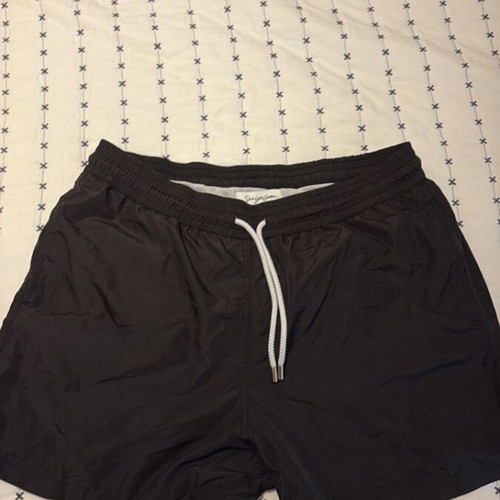 Sea You Soon swim shorts used, size XL, black and orange