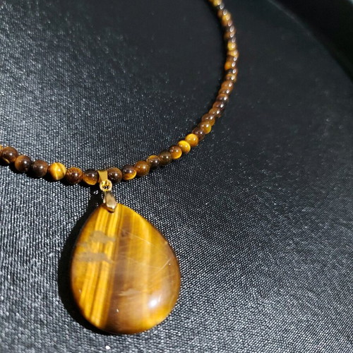 Handmade necklace tiger's eye new