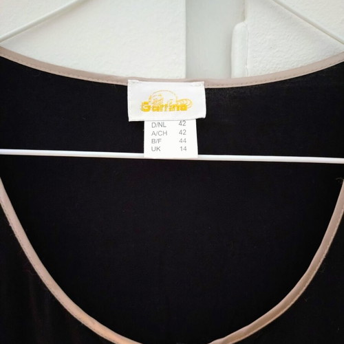 Midi black nightdress Gattina like new, size 42, gold details