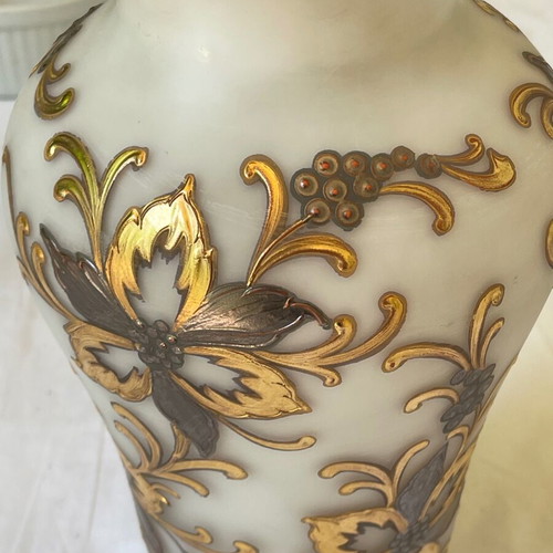 Art Nouveau antique opaline vase