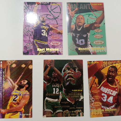 NBA Fleer 1995-96 basketball card lot 100+ with Michael Jordan Total D and inserts