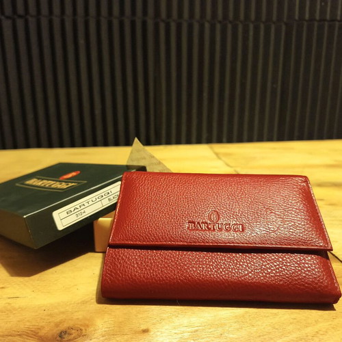 Bartuggi leather wallet clutch new, burgundy with box