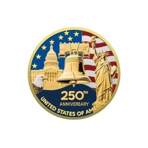 Commemorative Coin 250th Anniversary United States Replica Bell and Capitol