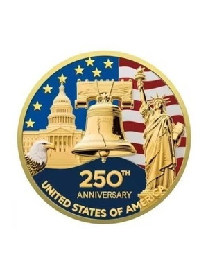 Commemorative Coin 250th Anniversary United States Replica Bell and Capitol