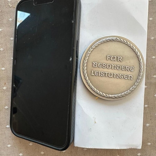 German medal like new, collectible large size and weight