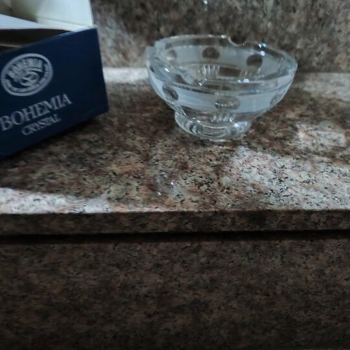 Bohemia crystal vase and ashtray set new