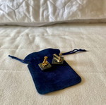 Vintage cufflinks in gray metallic color like new