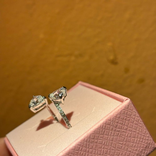 Mesmera silver Swarovski ring new, size 52