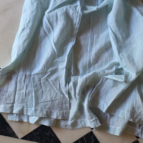 Cotton shirt Estate with slits, size M, like new, turquoise