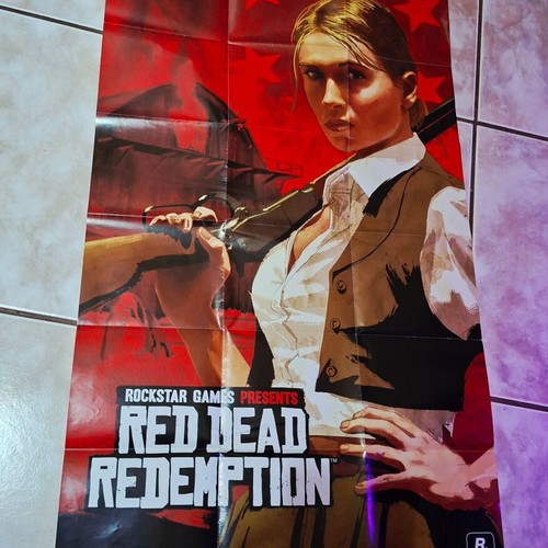 Red Dead Redemption Poster and Map like new