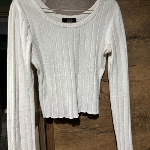 Bershka women's blouse used, large, white