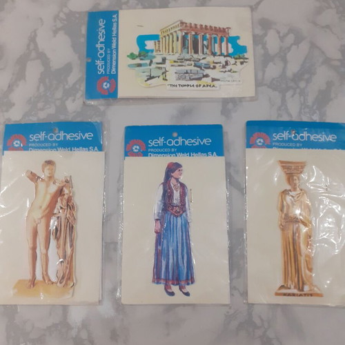 Dimension Weld 3D Stickers New, 1970s Greek Themes, Set of 4