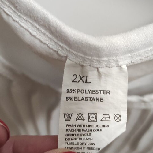 Sleeveless top white XXL used, very good condition