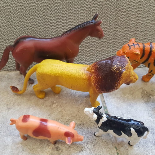 Animal Figures used, pack of 7 different animals