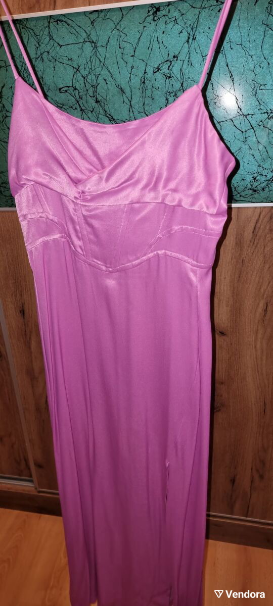 knee length dresses for ladies Zara Pink Satin High Neck Midi Dress With Jewel Buttons Size S Small l –  Afashionistastore