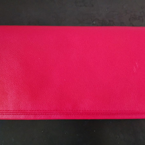 Leather wallet, like new, red
