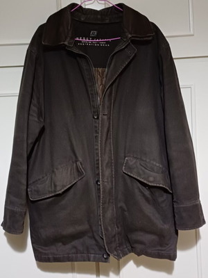 Men's jacket 3XL used, dark brown, warm