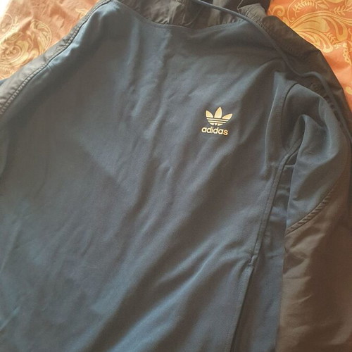 Adidas jacket small used blue with logo