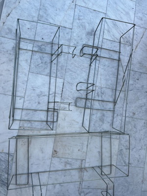 Plant pot holders for railings like new, set of three
