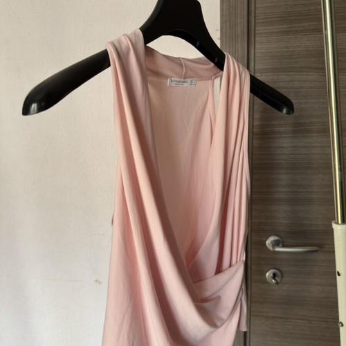 Stradivarius pink asymmetric top like new, size S