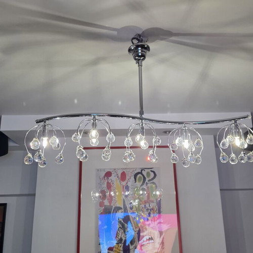 Swarovski ceiling light with crystal balls and LED