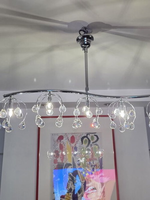 Swarovski ceiling light with crystal balls and LED