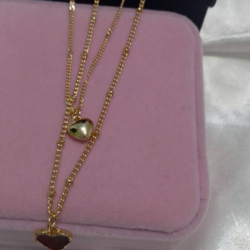 Two stainless steel heart necklaces new in gift boxes