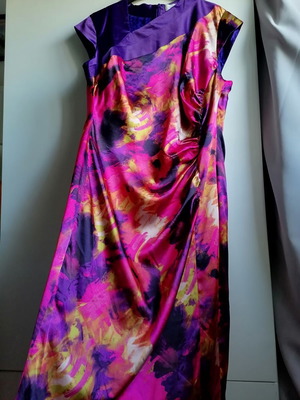 Pepperberry satin dress XL new, pink and purple