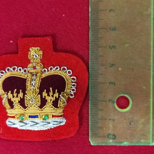 British embroidered sergeant crown badge pompom type new large size