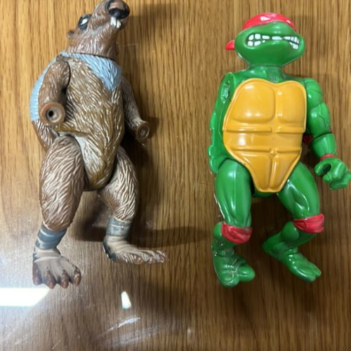 Vintage TMNT 1988 set Master Splinter & Raphael Playmates Toys