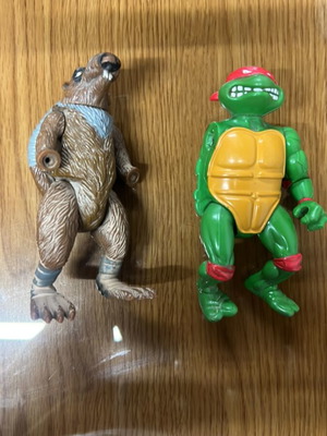 Vintage TMNT 1988 set Master Splinter & Raphael Playmates Toys