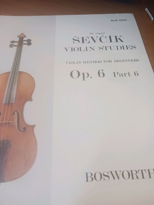Sevcik Op. 6 Part 6 violin method book new for beginners
