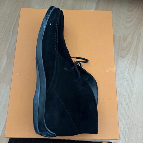 Tod's black suede shoes size 42 like new, men's