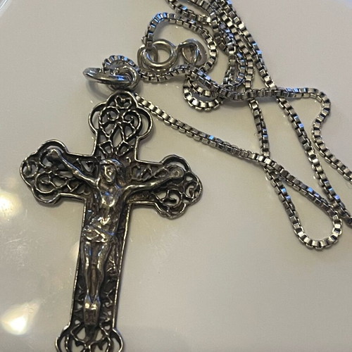 Stavros necklace silver 925 used vintage