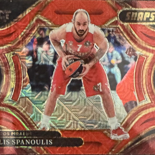Vassilis Spanoulis Star Status Red Prizm Panini EuroLeague 2025-26 card like new