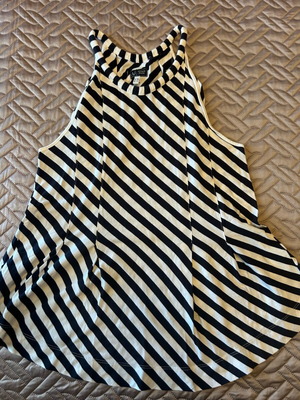 Armani Jeans sleeveless top like new, black and white, size L