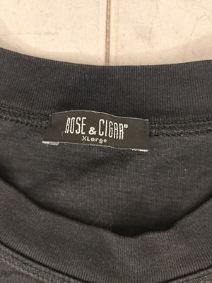 Rose & Cigar ανδρικό T-shirt XL μεταχειρισμένο, μαύρο