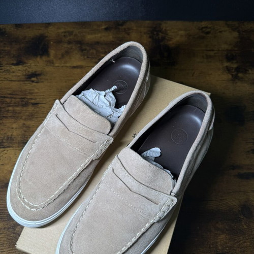 Massimo Dutti Suede Moccasins, men's size 44, sand