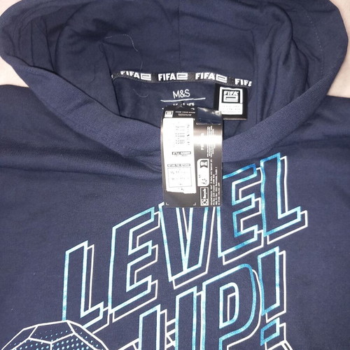 Marks Spencer hoodie sweatshirt new, blue, boys size 146 cm