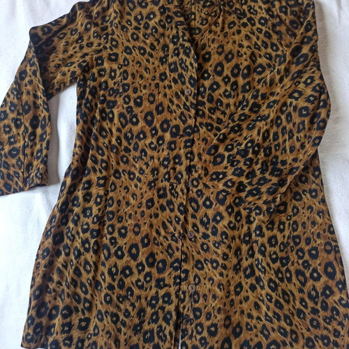Leopard Print Shirt Tunic new, size M-L, viscose fabric
