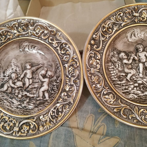 Italian hanging glass plates new for wall decoration