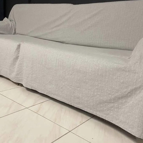 Handmade fabric four-seater sofa, 2.80m x 0.95m