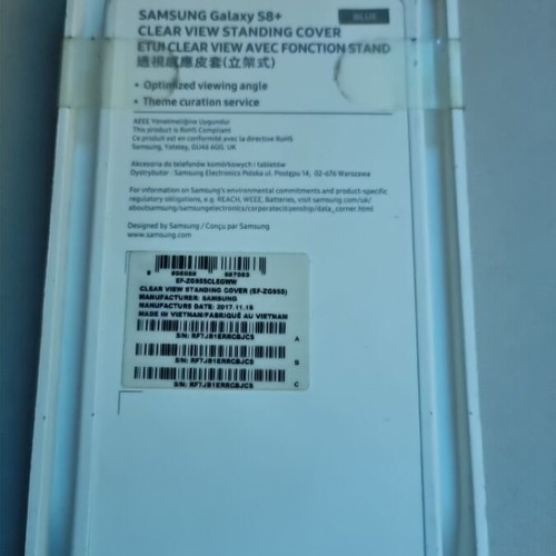 Samsung Galaxy S8+ Clear View Standing Cover new blue case