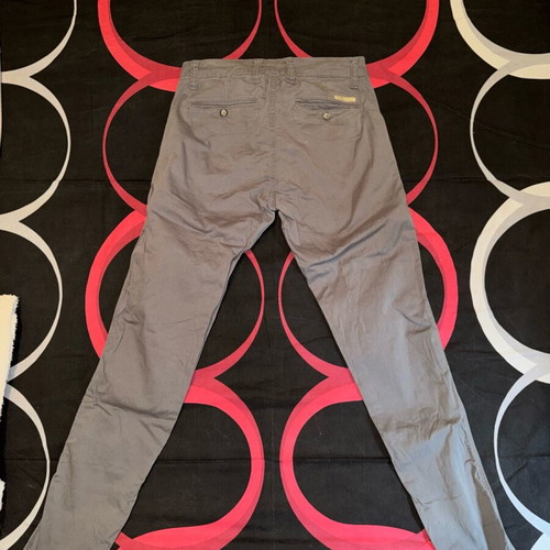 Men's gray chino pants slim fit used, size 40