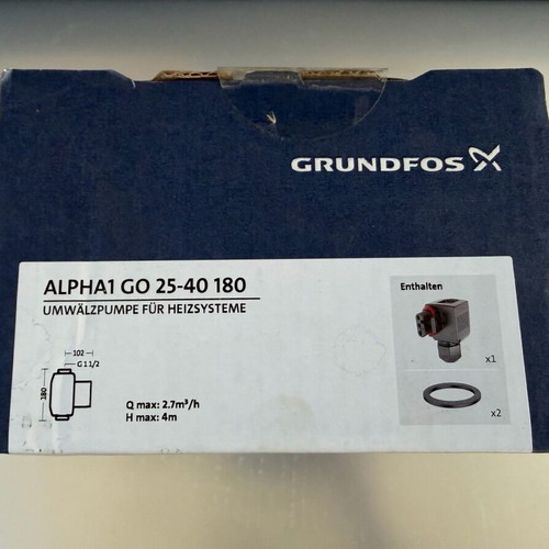 Alpha1 GO25-40 180 electronic circulator pump Grundfos new