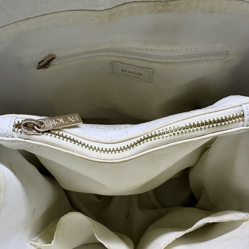 Nolah shoulder bag white used with wear on clasp and interior