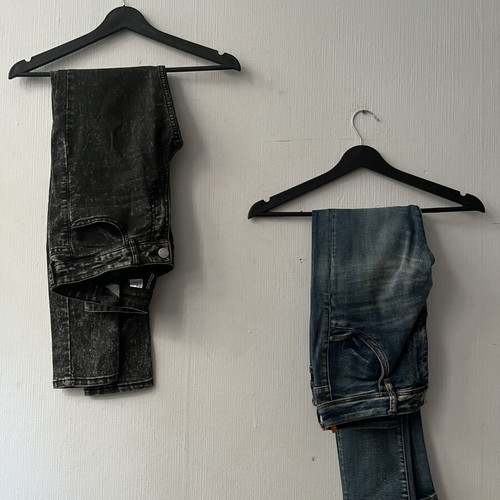 Elastic jeans size 38 used, blue H&M