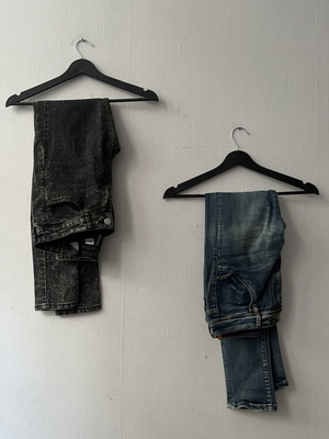 Elastic jeans size 38 used, blue H&M