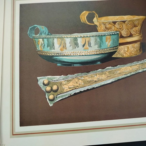 Λεύκωμα Mycenae μεταχειρισμένο, 12 έγχρωμες πλάκες, εποχής 50'