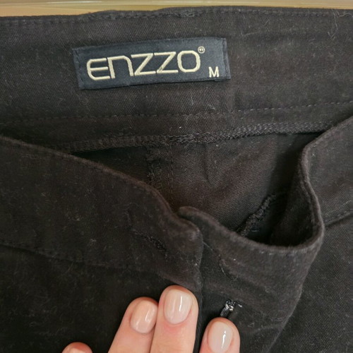 Black fabric pants Enzzo size M 38 like new